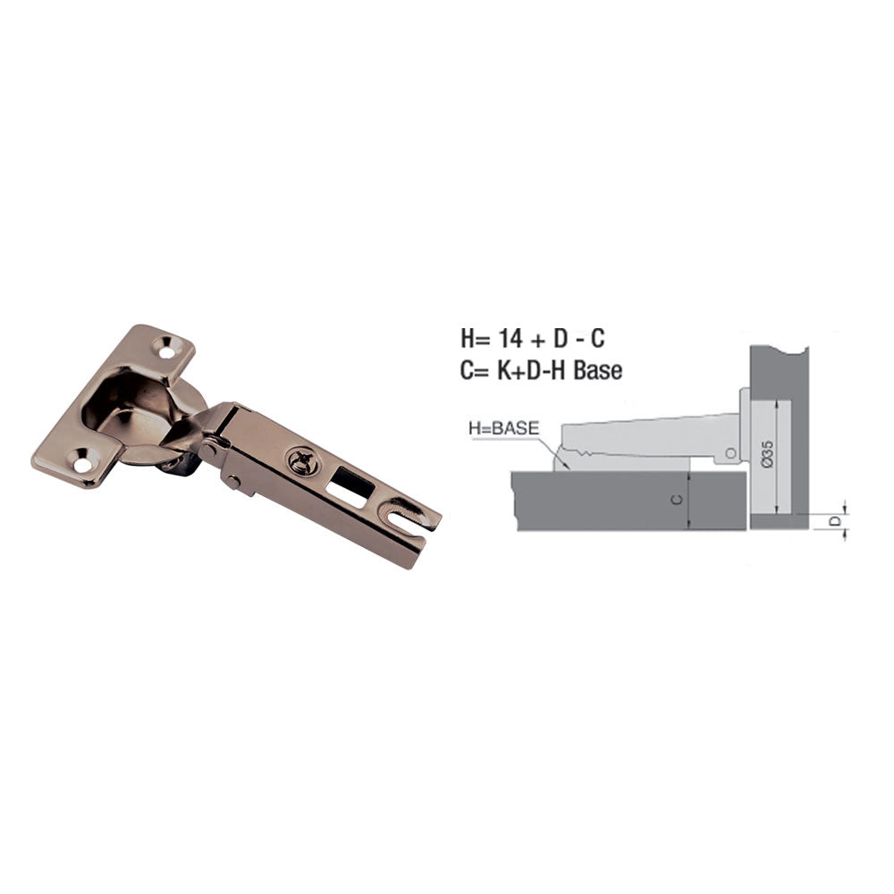CERNIERA PER MOBILI SERIE 'SMART SLIDE-ON' C30-276 collo basso 0- 25 pezzi  - BricoGo