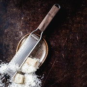 Zester a stantuffo in legno di noce acciaio inossidabile per agrumi formaggio duro zenzero cioccolato muschio di noce truffa - Serie Master