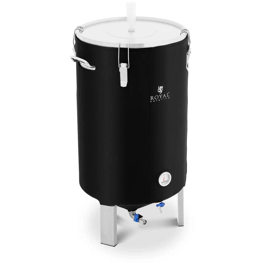 Serbatoio di fermentazione in acciaio inox da 70 litri 0-40 °C con manicotto isolante in acciaio inox nero 14_0008828