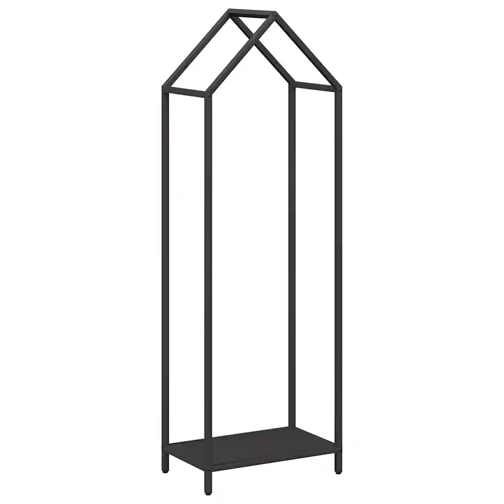 Rastrelliera per Legna da Ardere Nera 40x25x120 cm CFW2991117