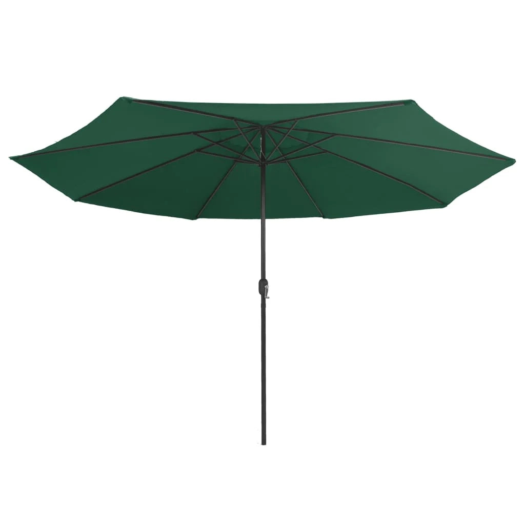 Ombrellone da esterno con palo in metallo 400 cm verde 02_0008269