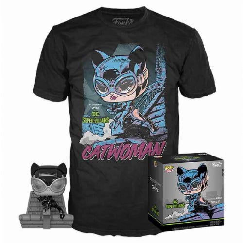 Funko pop ! dc : catwoman by jim lee + t-shirt (l) ptf - 41086