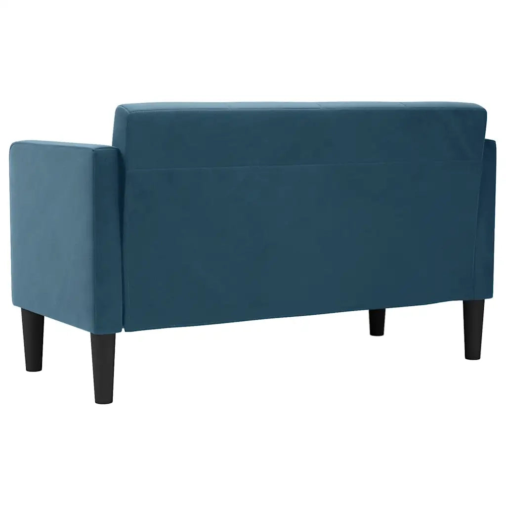 Divano Divanetto Blu 111 cm in Velluto 4100569