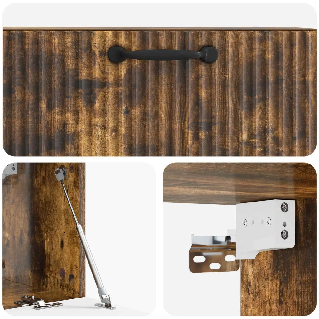 Mobile Porta TV da Muro Rovere Fumo 78,5 x 31 x 30 cm 899060