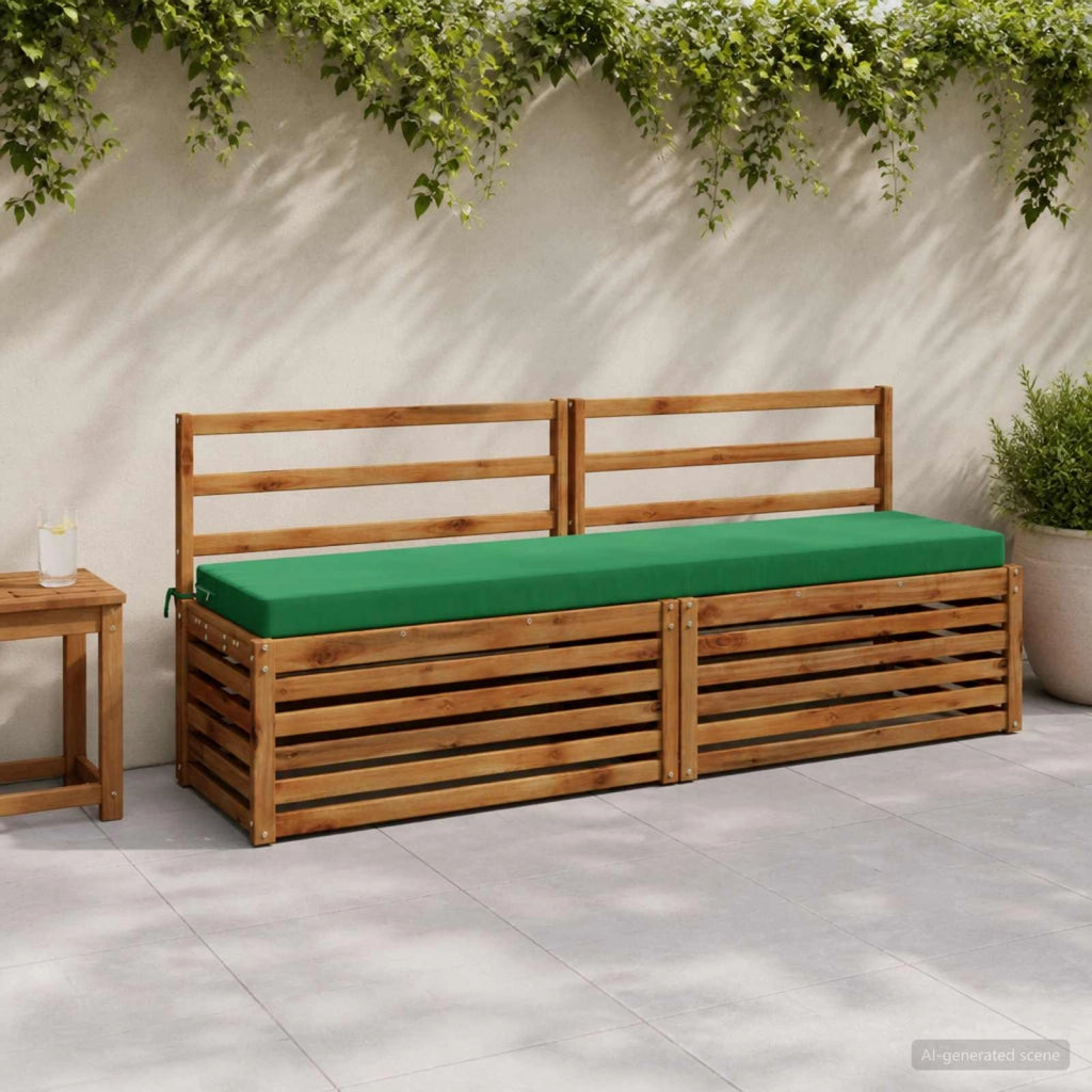 Cuscini per Panchina a 2 Pezzi SOEST 2 pz 100% Poliestere Verde 950107