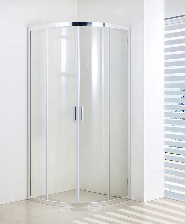 Box Doccia Tondo Semicircolare Cristallo 6mm Opaco H185cm Slim Opaco 6mm,Cromo lucido,80x80cm