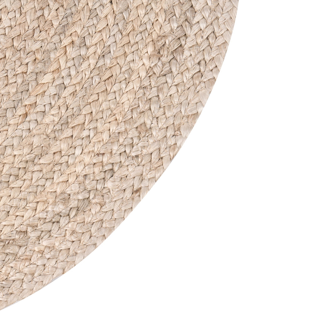 Tappeto beige in juta 80 x 300 cm intrecciato ovale adatto al riscaldamento a pavimento Soggiorno naturale Camera da letto