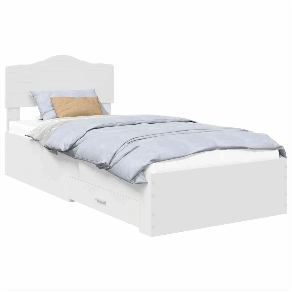 Struttura del letto Bianco 90 x 190 cm Legno multistrato