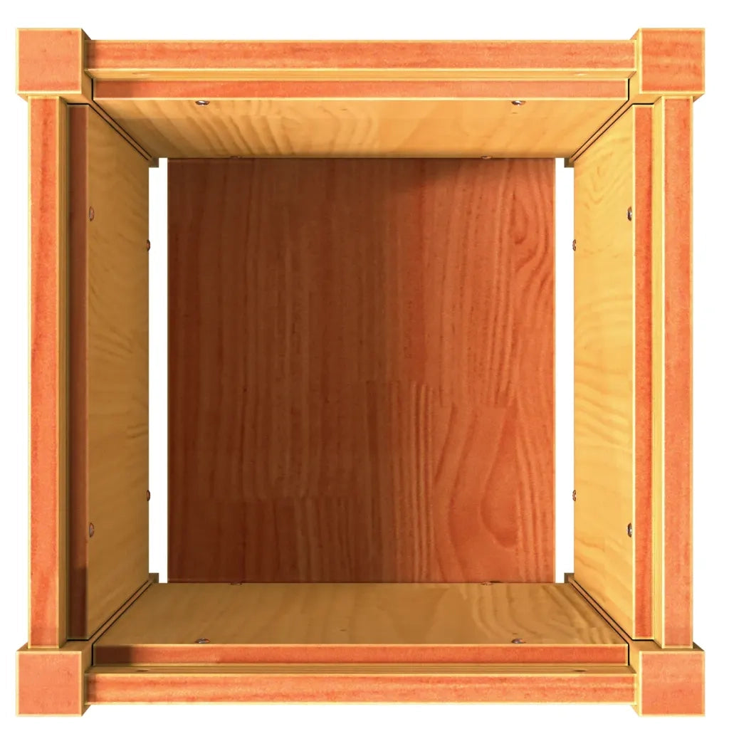 Fioriera Giardino-Vaso da Esterno-Contenitore per Piante Marrone Cera 40x40x40 cm Legno Massello Pino