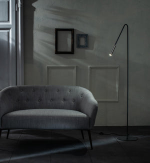 Lampada da Terra a LED 23x23xH145 cm in Metallo Vega Nero