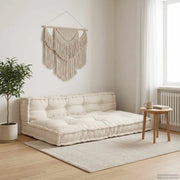 Cuscino per Divano Pallet 2 pcs Crema 120 x 80 x 38 cm Tessuto 4019081