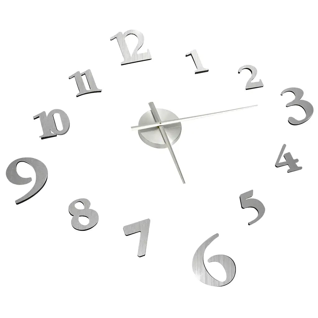 Orologio da Parete 3D Design Moderno Argento 100 cm XXL 325152