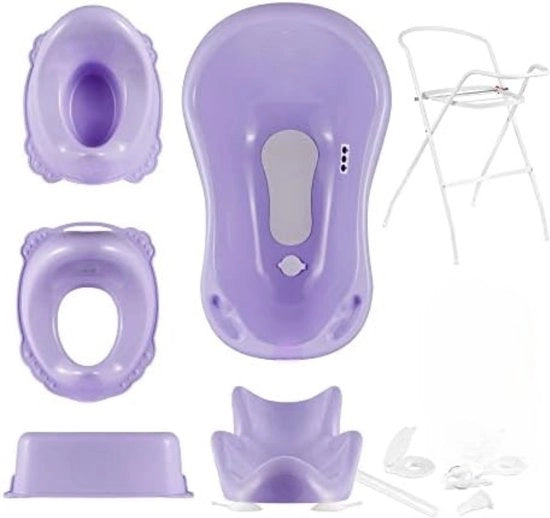 Set di 7 pezzi per lettino con piedistallo standard in blu