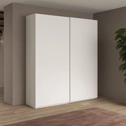 Armadio due ante scorrevoli bianco opaco Swing – 180x55x230H