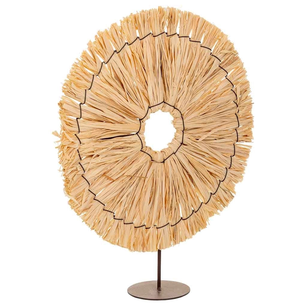 Figura decorativa in fibra naturale marrone 31x02x36h