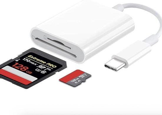 Adattatore USB-C per lettore di schede SD per iPhone 15 - lettore di schede SD e Micro SD Type C - lettore di schede di memoria per iPhone 15, iPad Pro/Air, telefono e tablet Android - Plug & Play