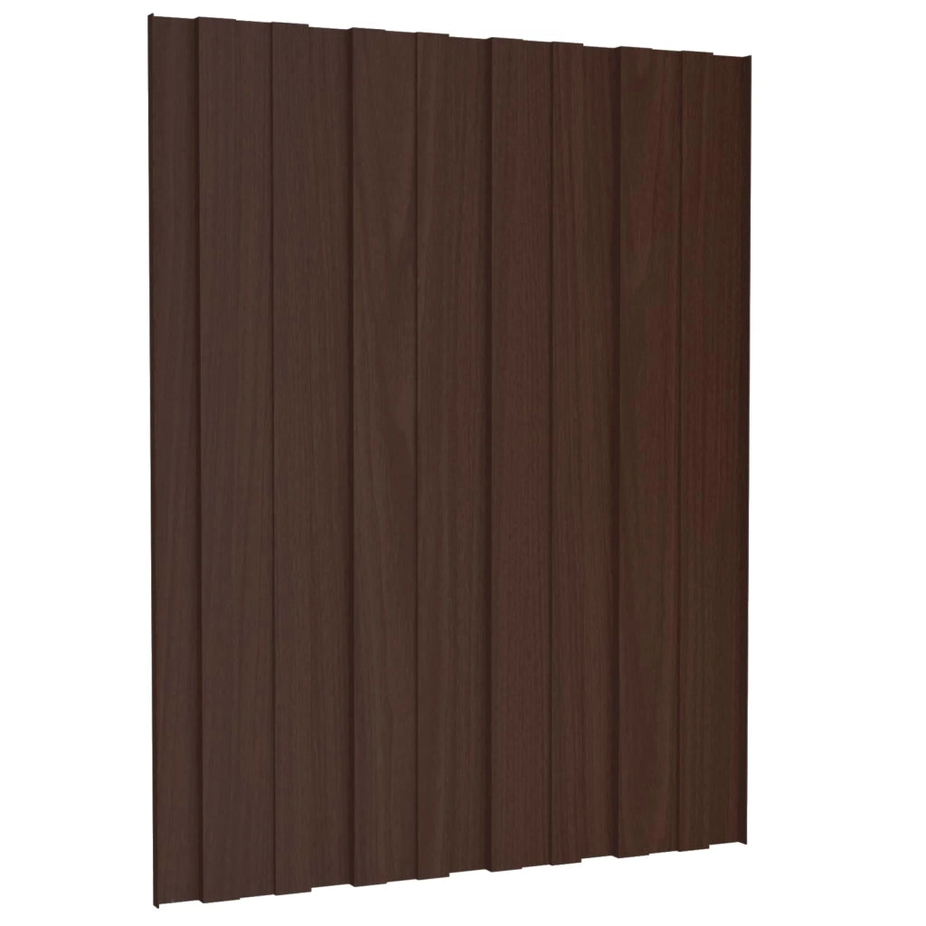 Pannello per tetto 12 pz Marrone 60 x 45 cm Acciaio zincato CFW2135552