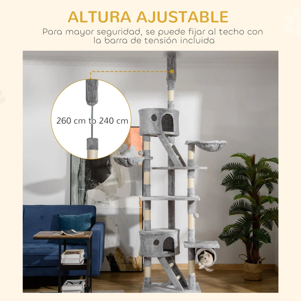 Albero per gatti ¨C zephmum ¨C Grigio 240-260 cm