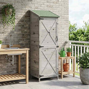 Capanno da Giardino Grigio 59,5 x 56 x 176,5 cm 42033478