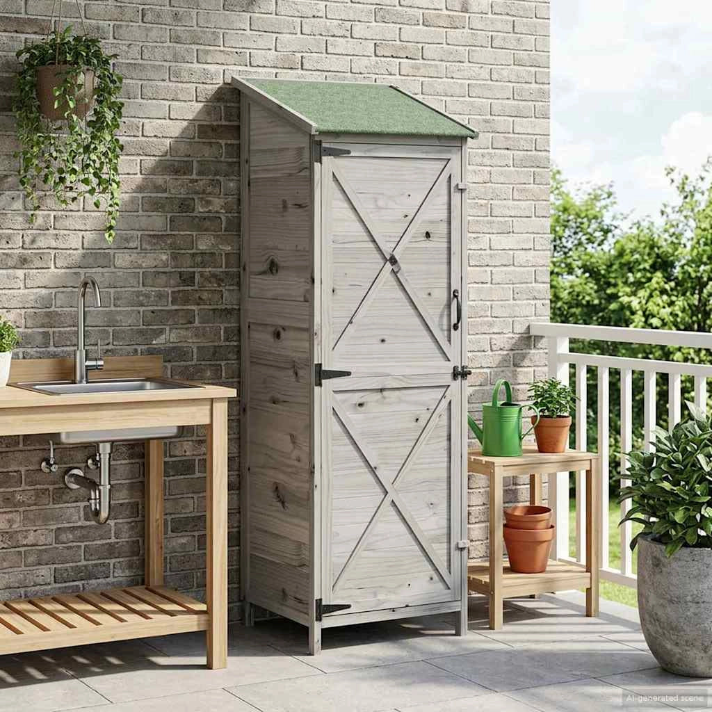 Capanno da Giardino Grigio 59,5 x 56 x 176,5 cm 42033478