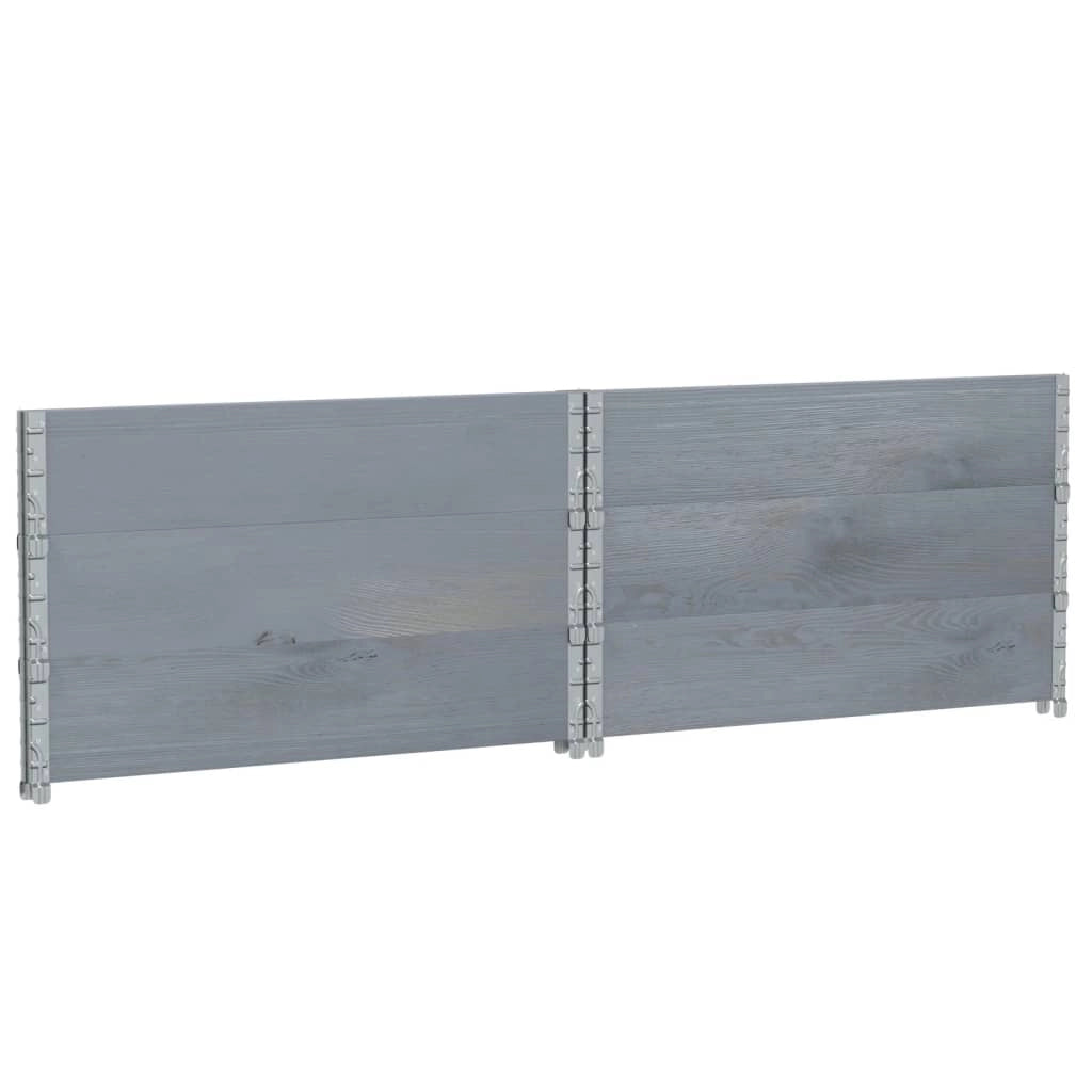 Vassoio per fioriera aiuola rialzata piante fiori terrazza giardino 100 x 100 cm legno massello di pino grigio 02_0037240