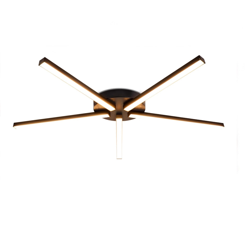 ZMH Lampada da soffitto LED nera 24W design moderno 3000K senza sovrapposizione per soggiorno e ufficio
