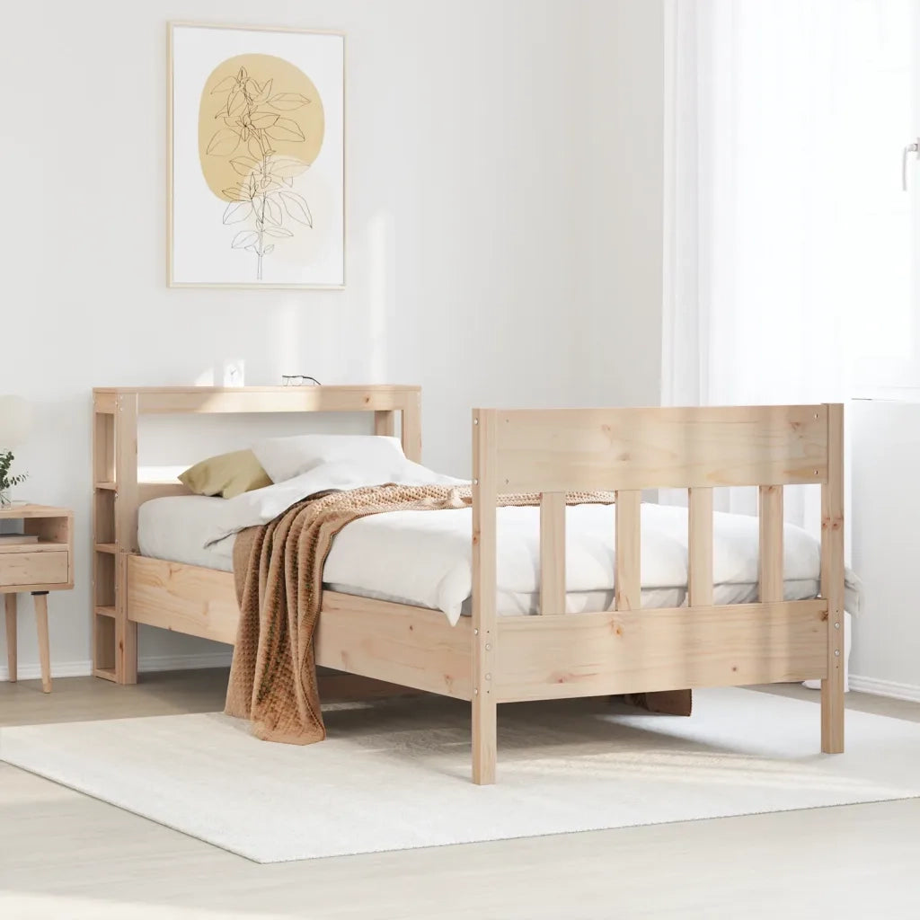 Letto senza Materasso 90x190 cm in Legno Massello di Pino 3306285
