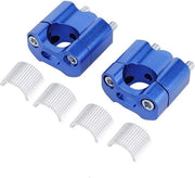 Altezza di guida coppia 22 mm/28 mm adattatore di guida motorizzata in alluminio CNC blu - opzioni di altezza.