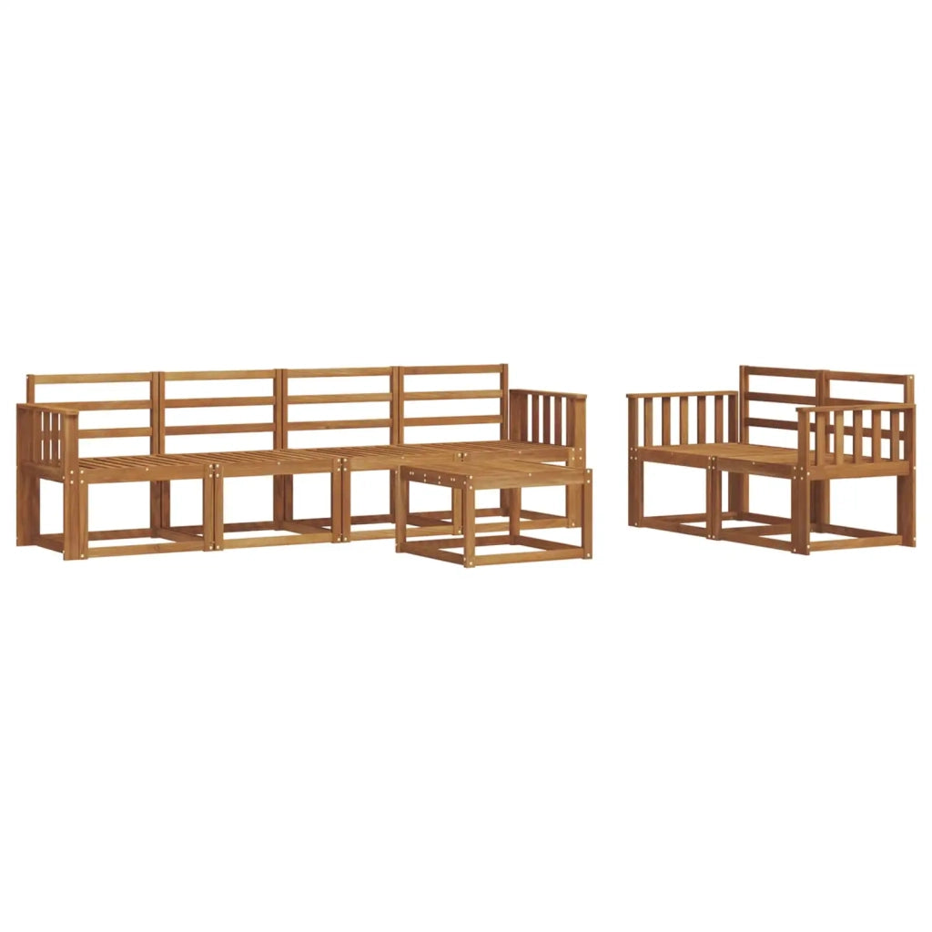 Set di divani da esterno 7 pcs Naturale