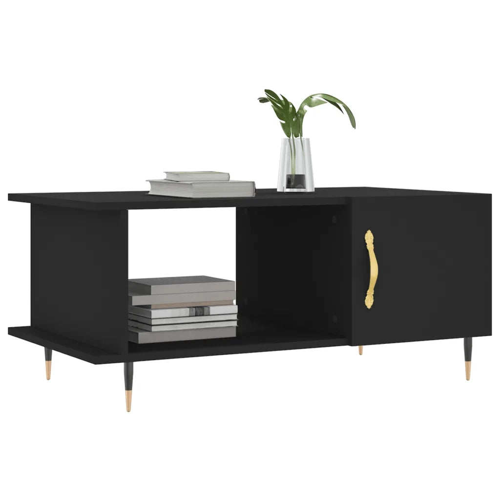 Tavolino da salotto | Tavolino da caff¨¨ | Tavolino da Soggiorno Nero 90x50x40 cm in Legno Multistrato