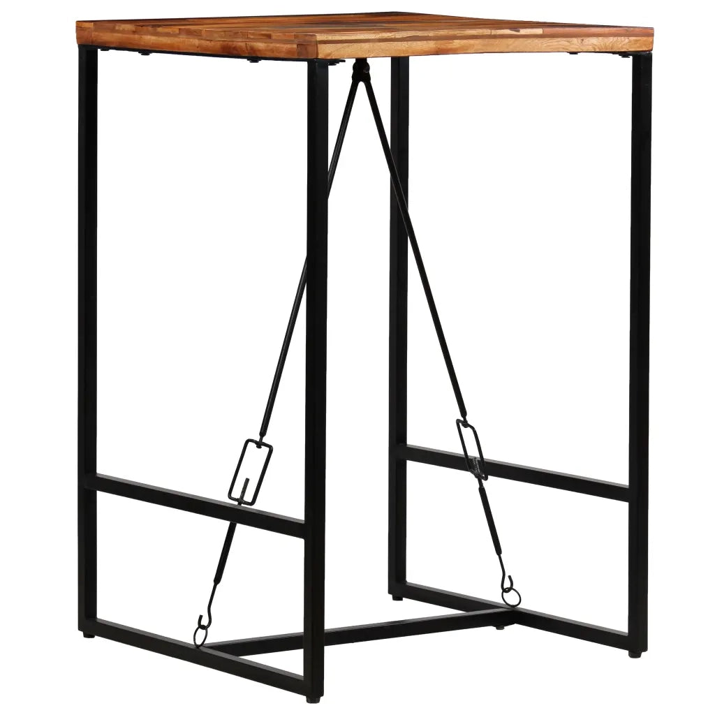 Tavolino da Bar in Legno Massello di Recupero 70x70x106cm cod mxl 18994