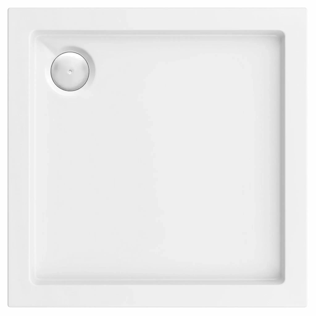 Piatto Doccia Acrilico Rea Belmond White 80x80 Copertura oro spazzolato