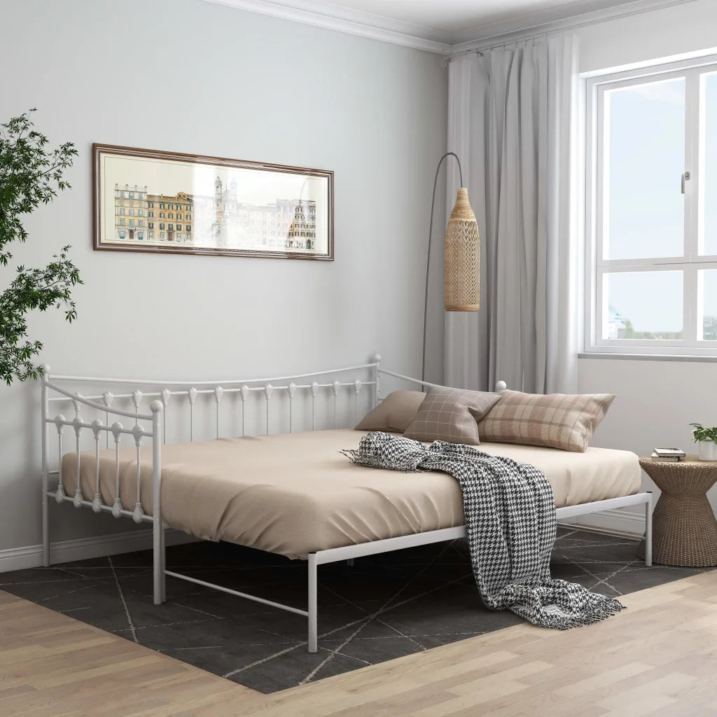 Telaio Divano letto | Sof¨¤ letto | Letto singolo Estraibile Bianco in Metallo 90x200 cm