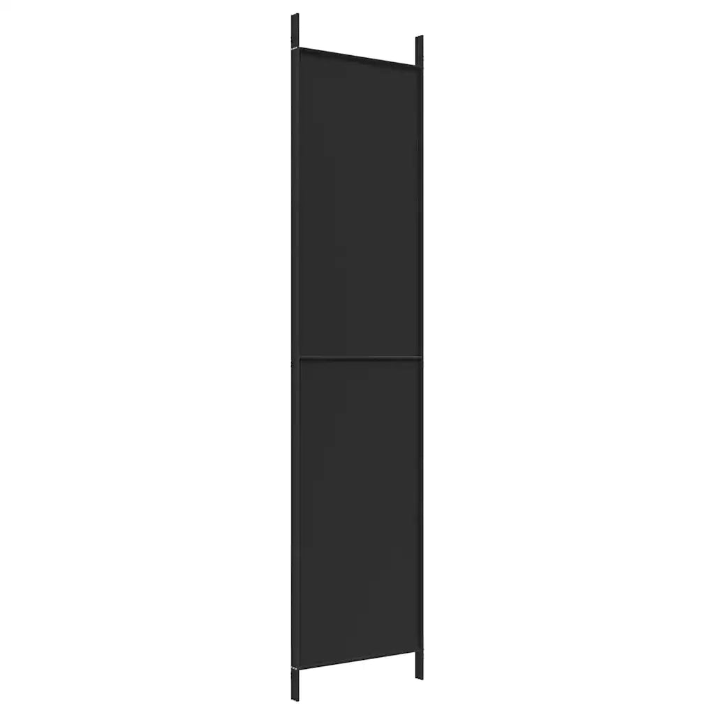 Divisorio Ambienti | Divider per stanze | Paravento a 3 Pannelli Nero 150x220 cm in Tessuto