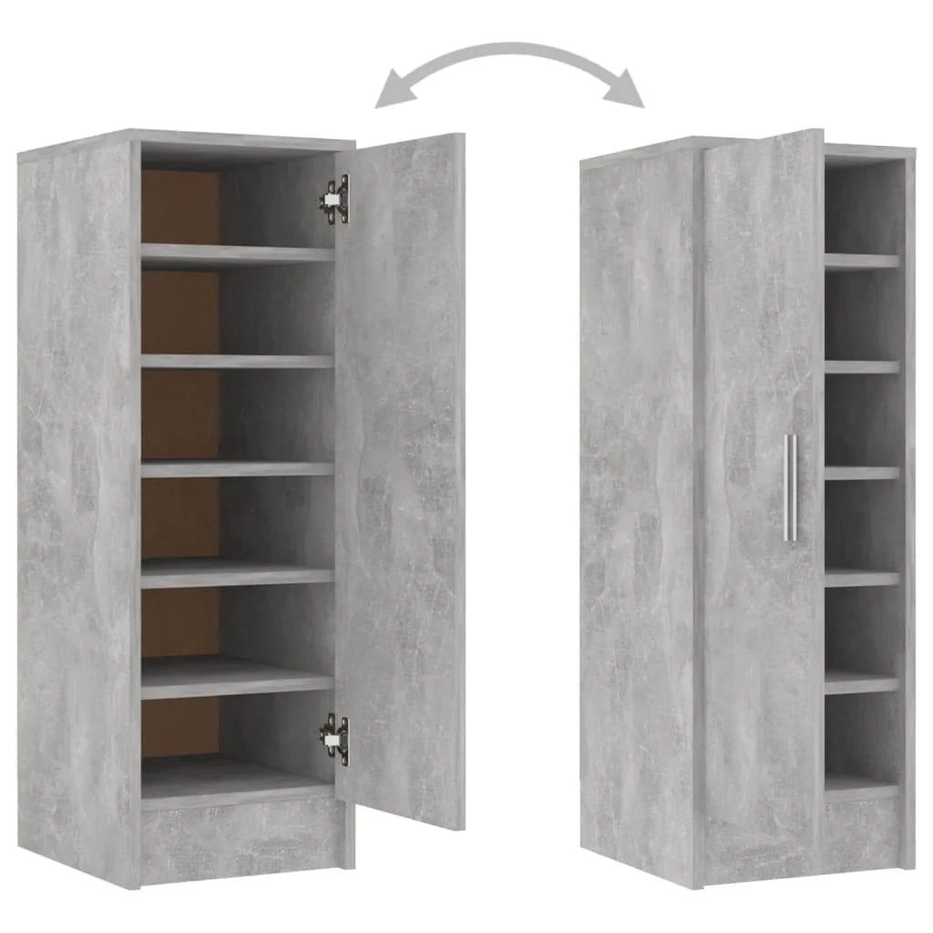 Scarpiera mobile contenitore per scarpe mobile per ingresso/corridoio/soggiorno 32 x 35 x 92 cm legno ingegnerizzato grigio 02_0021811