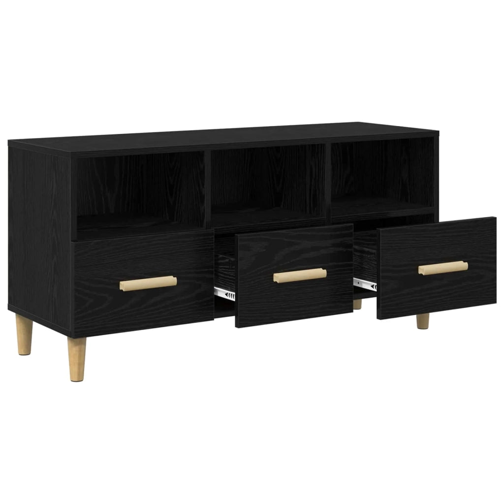 Mobile TV 102 x 36 x 50 cm Rovere Nero Legno ingegnerizzato 8004201