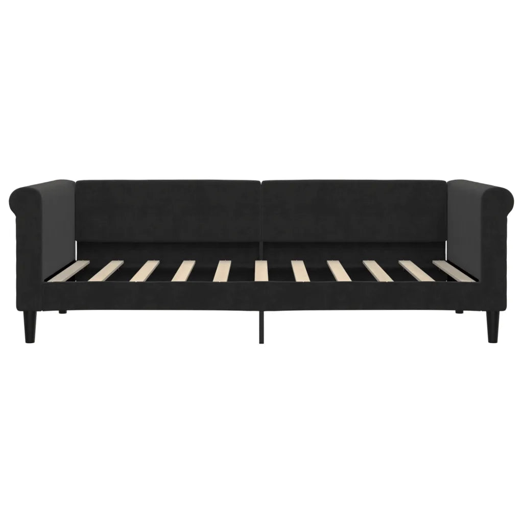 Divano Letto con Materasso Nero 90x190 cm in Velluto 3197762
