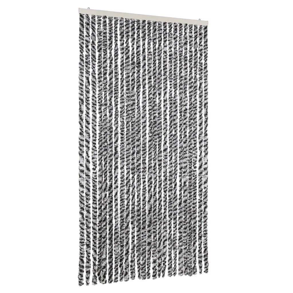 Tenda Antimosche Grigia Nera e Bianca 100x220 cm in Ciniglia CFW5608484