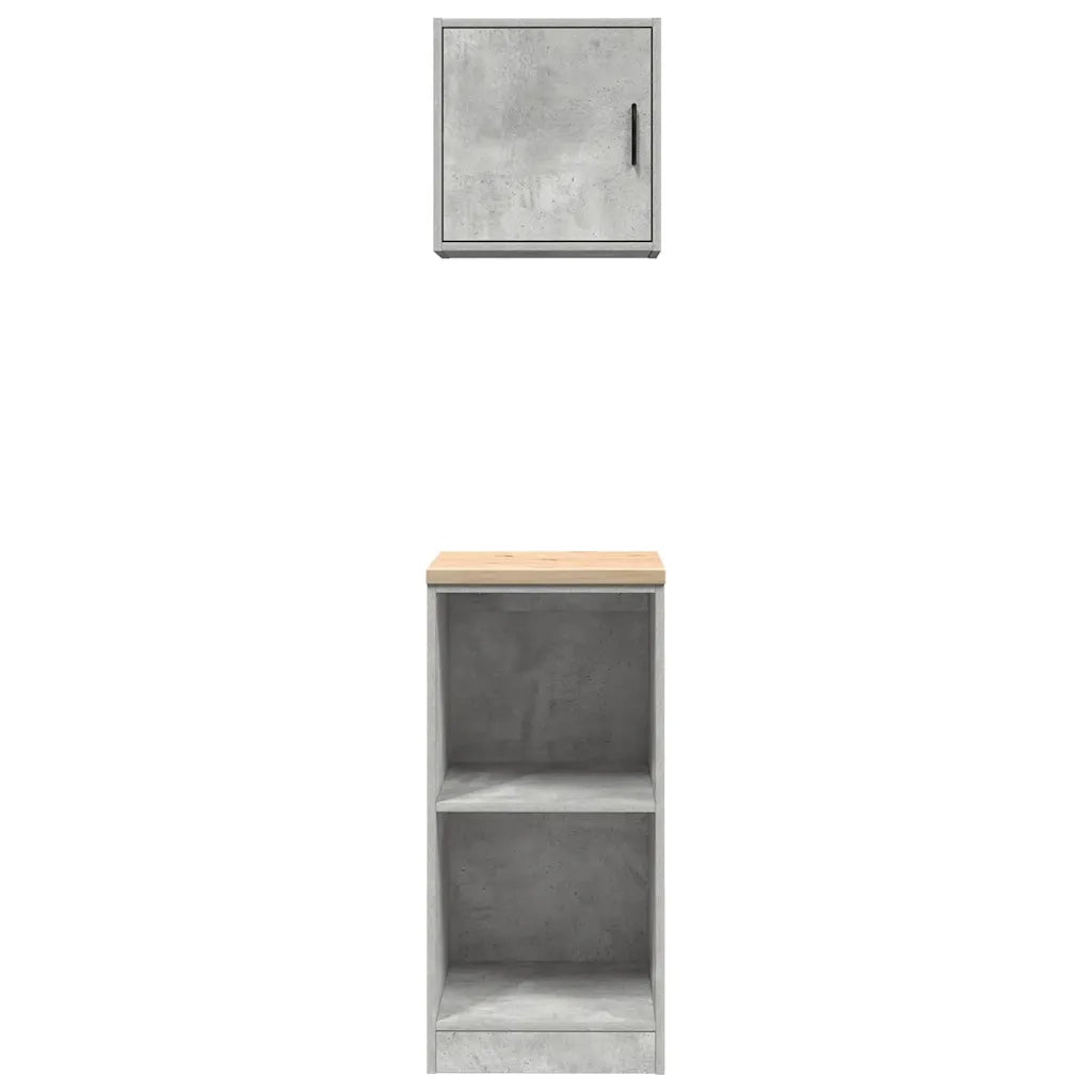 Armadi da Garage 2 pz Grigio Cemento in Legno Multistrato CFW4520421