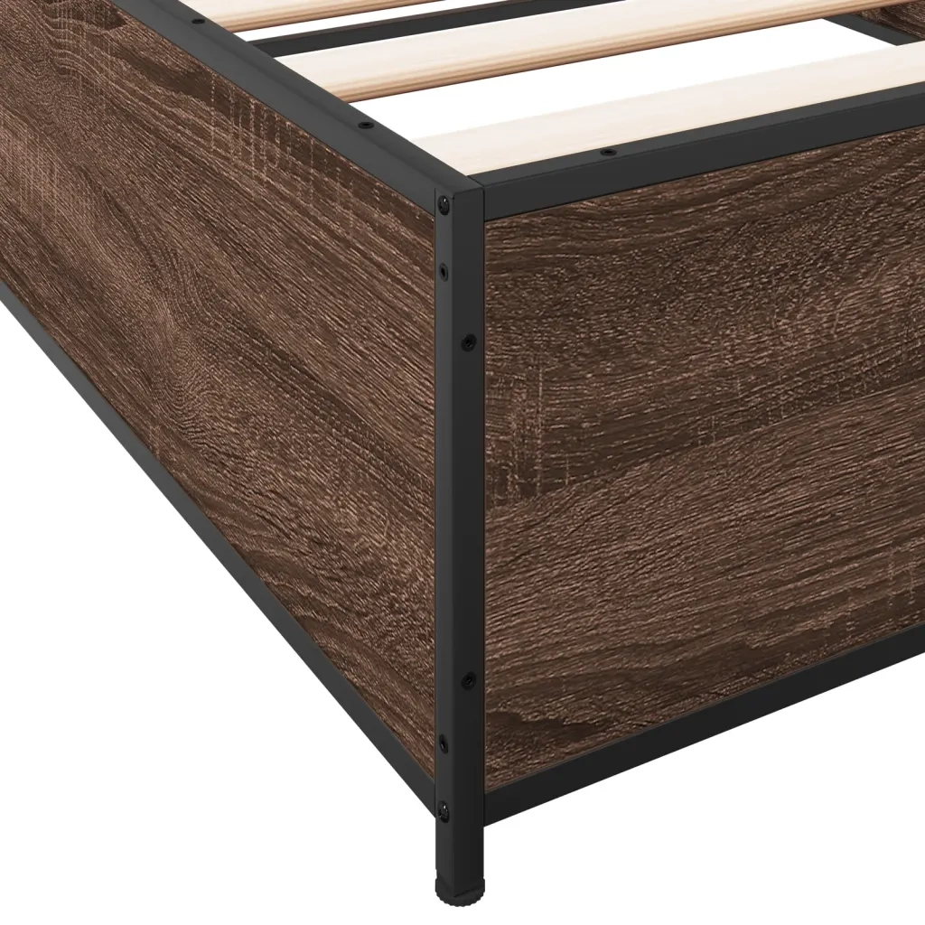 Giroletto Rovere Marrone 100x200 cm Legno Multistrato e Metallo
