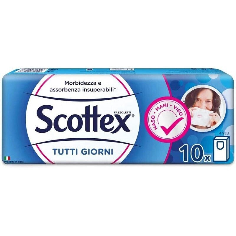60 PACCHETTI DI FAZZOLETTI SCOTTEX DA 4 VELI