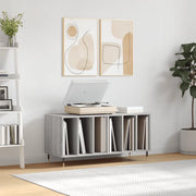 Mobile Porta Dischi Grigio Sonoma 100x38x48cm Legno Multistrato 831746