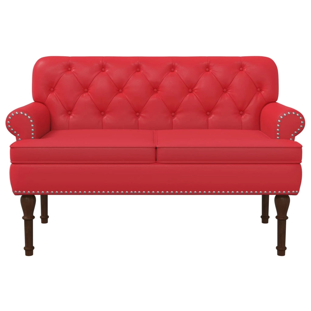 Loveseat con bottoni imbottiti Rosso 120 x 65 x 77 cm 42041861