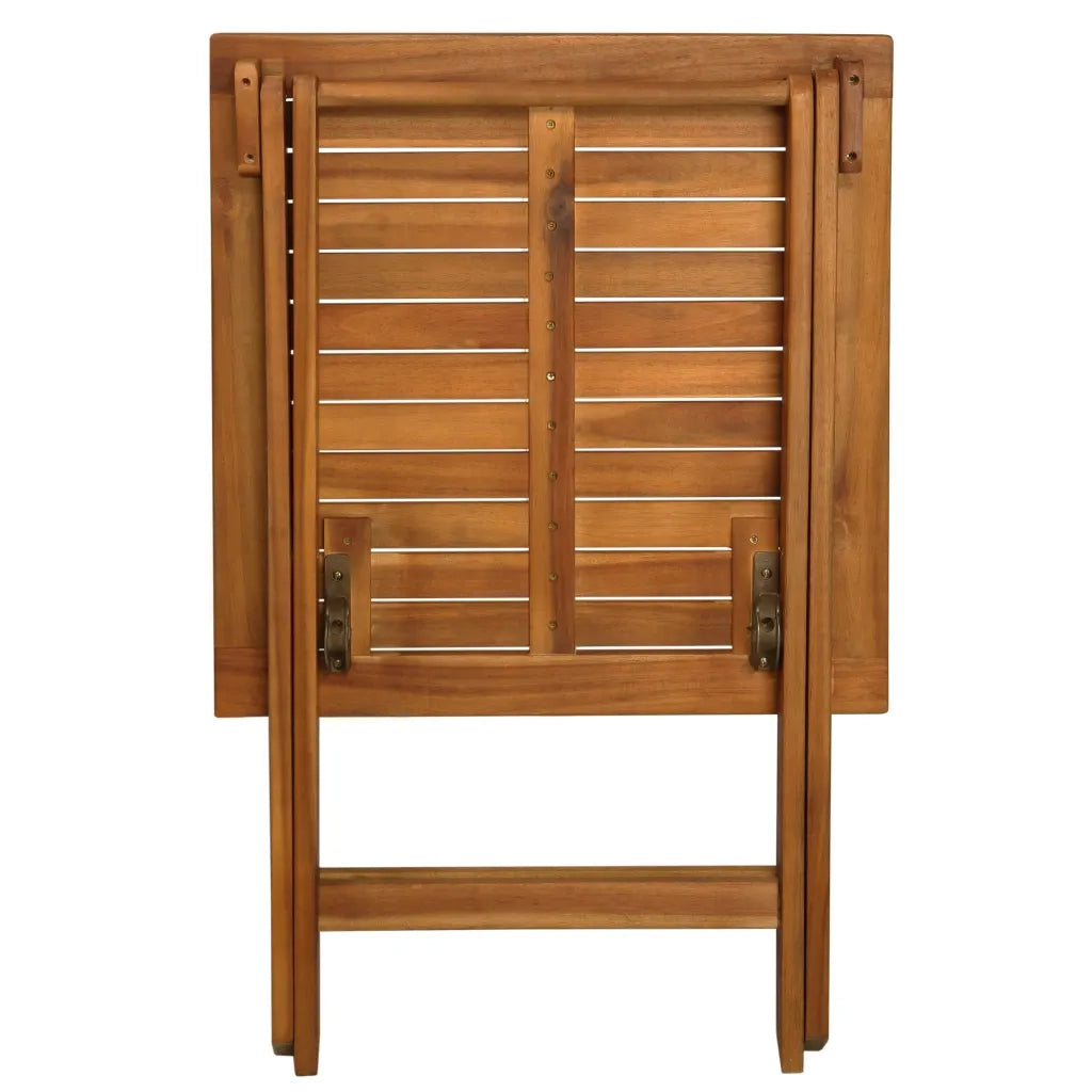 Set da Bistrot 3 pz Pieghevole con Cuscini Massello di Acacia 44014