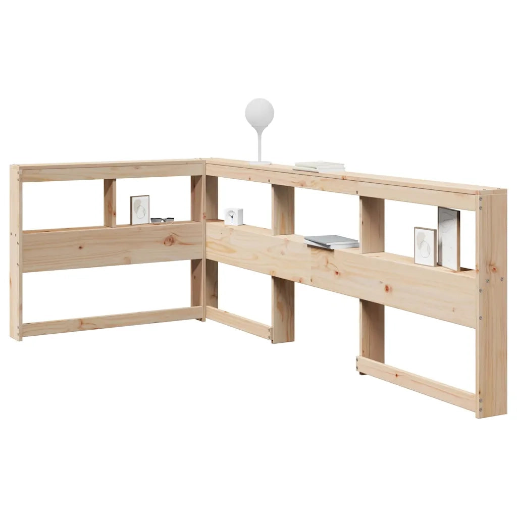 Testiera libreria a L-Testata contenitore 75 cm in Legno Massello di Pino