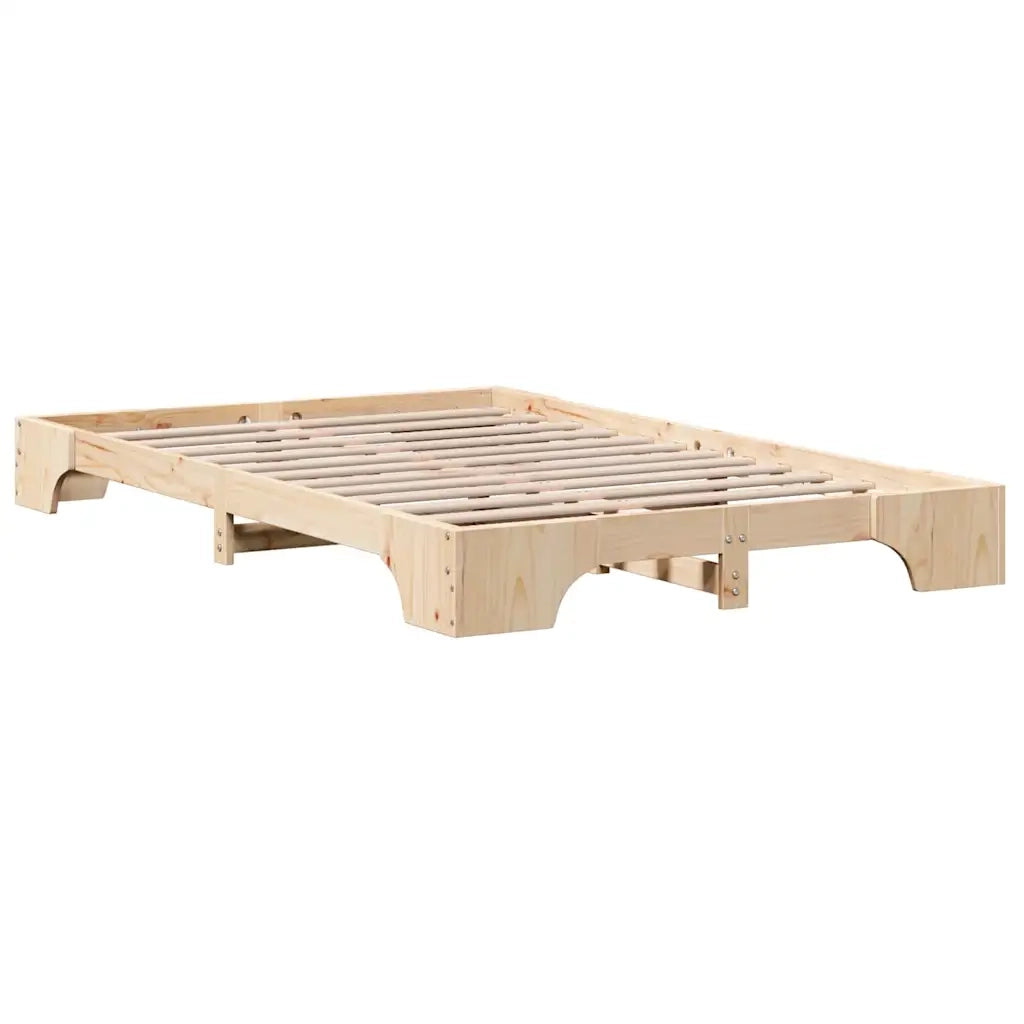 Struttura del letto Naturale 140 x 190 cm Pino massello 872866