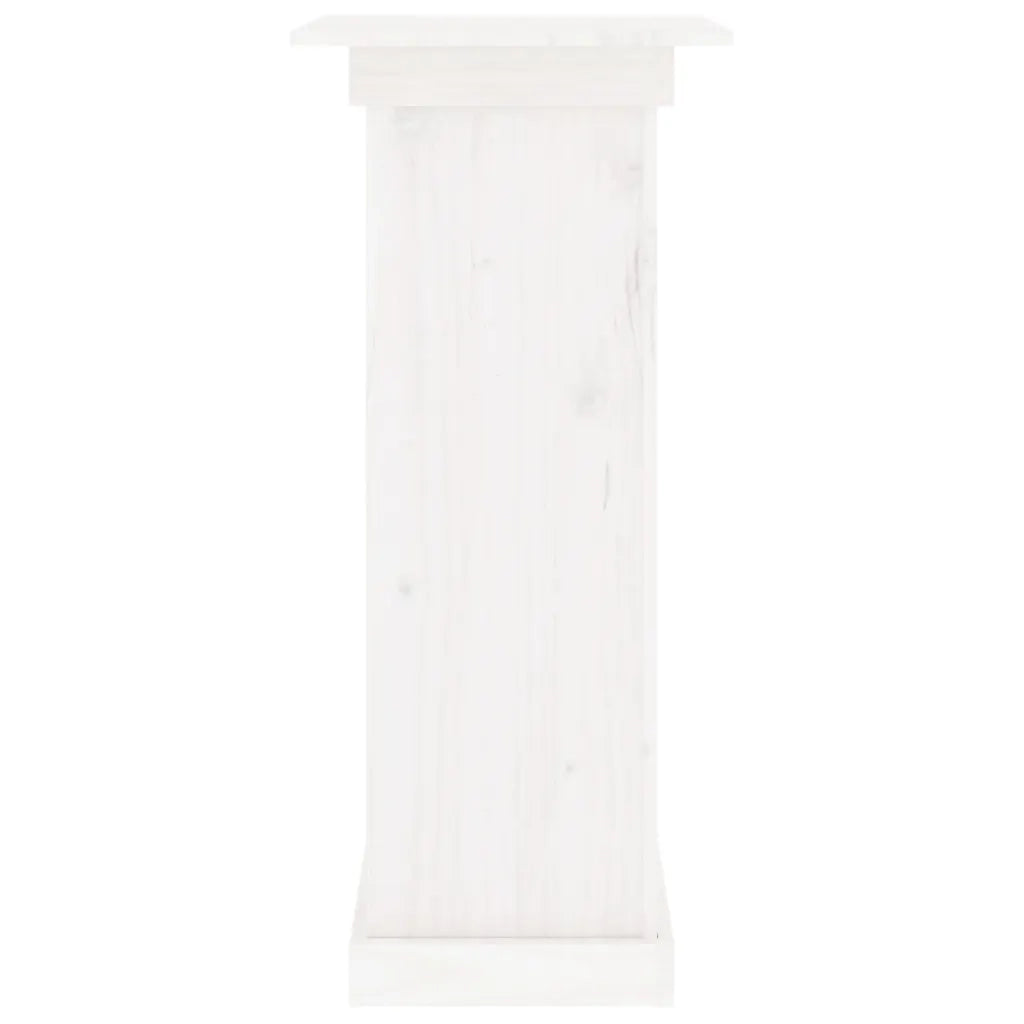 Supporto per Fiori Bianco 40x40x90 cm in Legno Massello di Pino