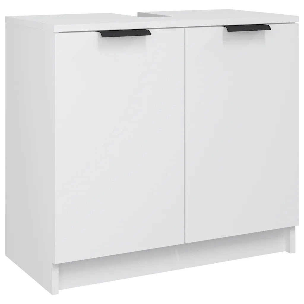 Set di Mobili da Bagno 3 pz Bianco in Legno Multistrato 3115868