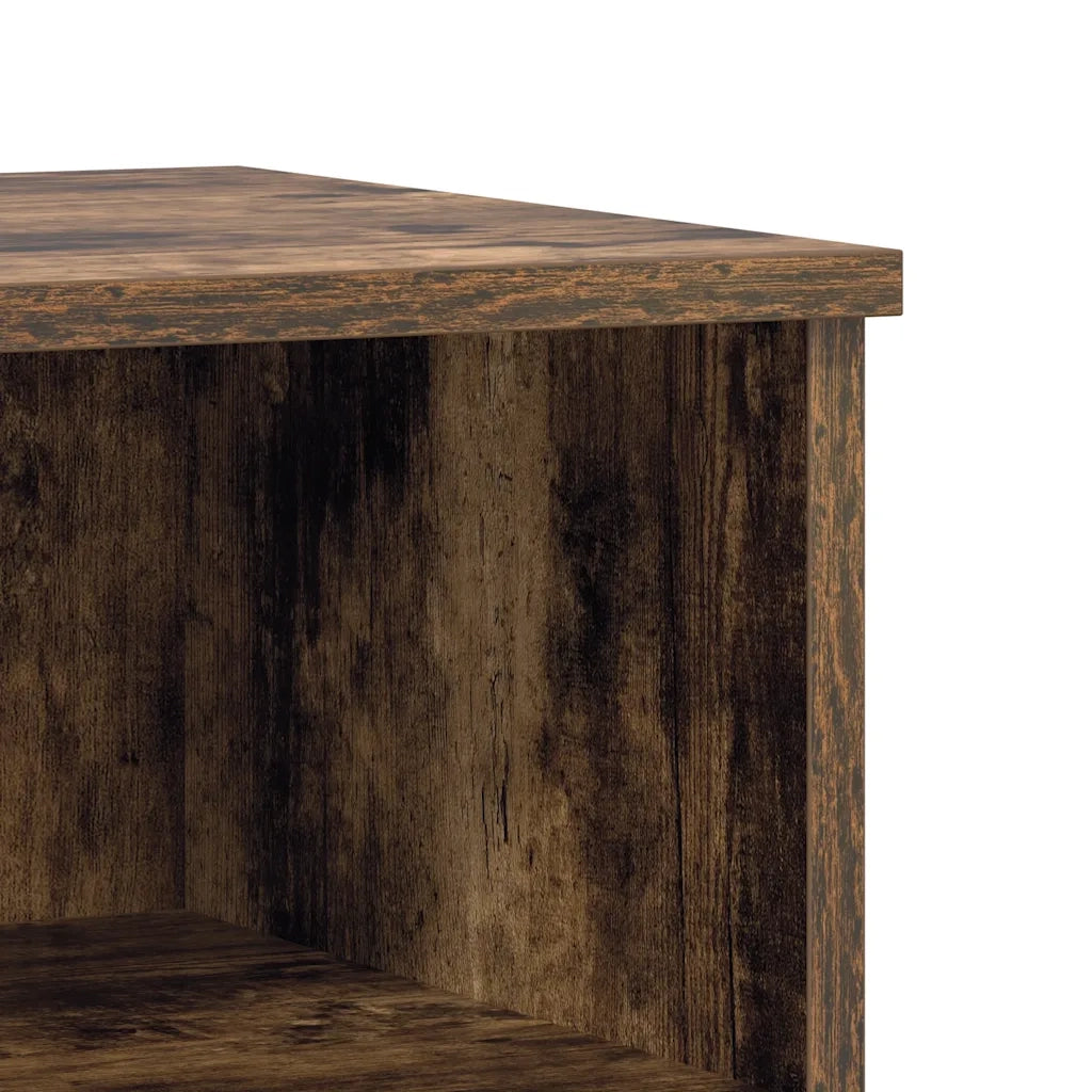 Comodino Rovere Fumo 40x35x50 cm in Legno Multistrato 830646