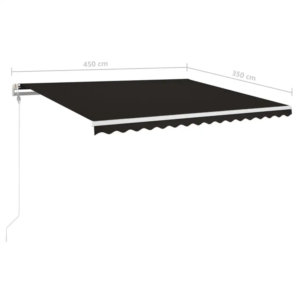 Tenda Automatica con Sensore Vento e LED 450x350 cm Antracite 3069014
